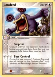 Loudred 23/100 EX Crystal Guardians Rare Pokémon Card