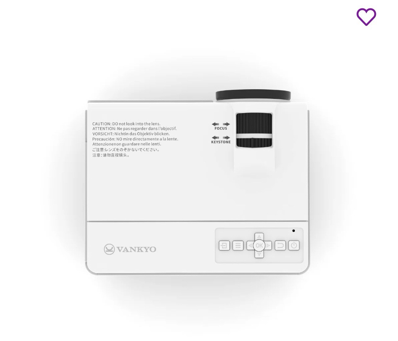 Vankyo Leisure3 480p Mini Projector - White. Open Box.