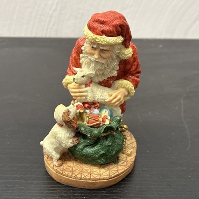 Brinns collectible Christmas figurine Santa clause with puppy 1992