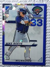 2025 Panini Prospect Edition - Mike Boeve [Blue Ice 252/299] #7 Milwaukee Brewer
