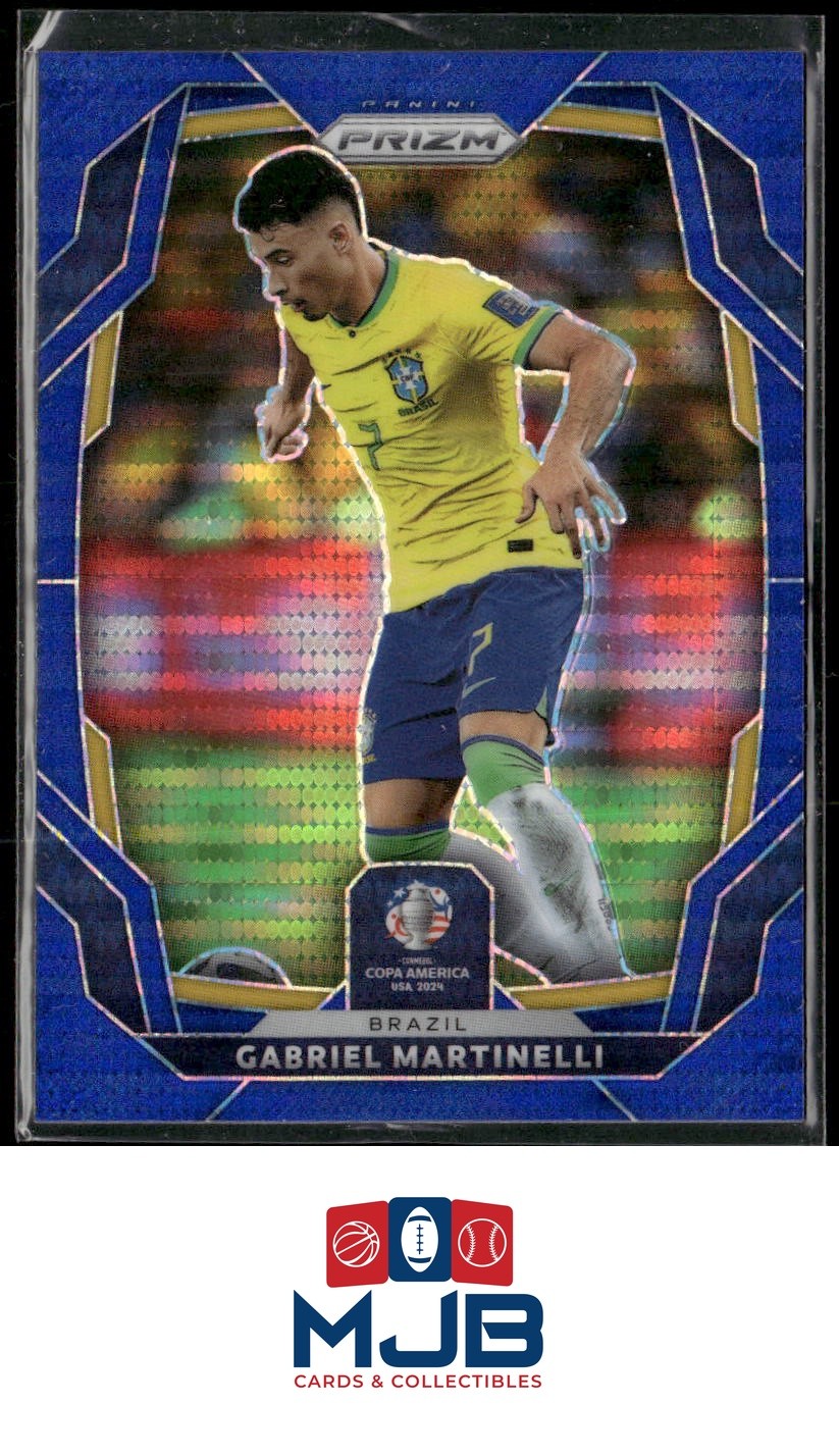 2024 Panini Prizm CONMEBOL Copa America Gabriel Martinelli Blue Pulsar #/75 #38