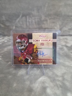 2016 Sage USC Auto Soma Vainuku SA-45 Running Back Autograph Houston Rookie RC 