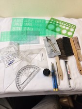 Alphabet Stencil Templates Set Pencils Angles Much More