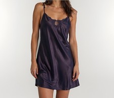 NWT Vintage Victoria's Secret L Purple Silk Slip Dress Nightgown 90 s 1996 Y2K
