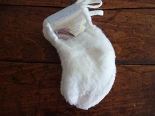RACHEL ZOE WHITE Faux FUR Set of 4 MINI 10" CHRISTMAS STOCKINGS