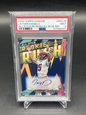 2024 Topps Chrome - All-Etch Rookie Rush Auto Jayden Daniels #RRA-JD Blue PSA 9