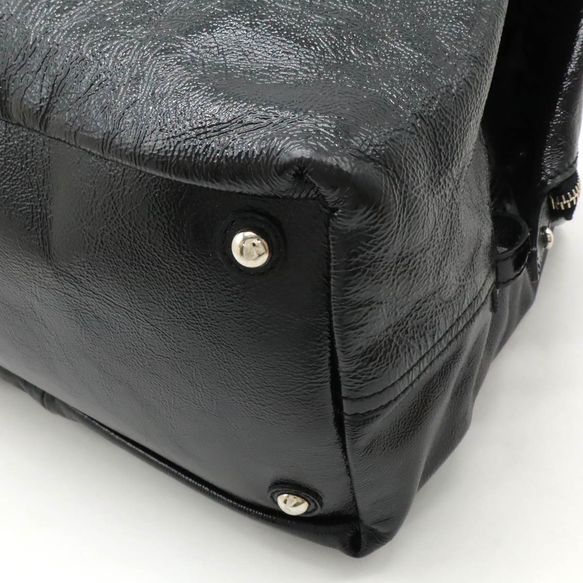 Borsa a mano SAINT LAURENT YVES YSL Yves Easy Boston nera smaltata