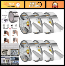 Heavy Duty Aluminum Foil Tape - 6 Rolls, HVAC Duct Sealing, High Temp Insulation