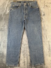 VTG Levis 501 Jeans Mens 35x30 (33x28) Blue Straight Button Fly USA Made Denim