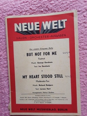 BUT NOT FOR ME / MY HEART STOOD STILL - Notensatz Salonorchester BIG Band