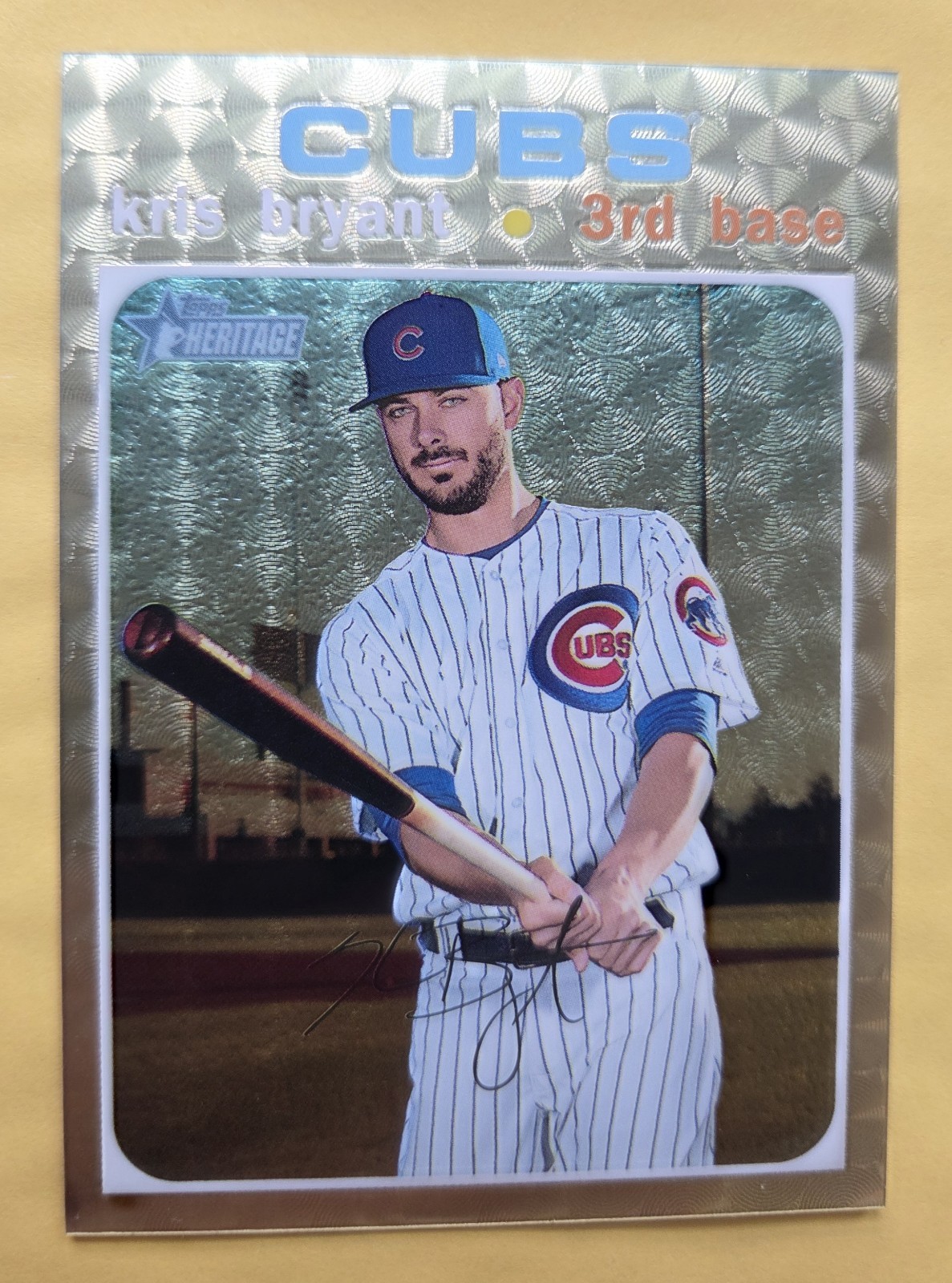 2020 Topps Heritage Chrome SUPERFRACTOR Kris Bryant #THC-291. 1/1 view 1