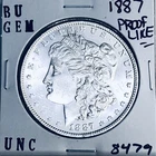 1887 BU GEM MORGAN SILVER DOLLAR UNC MS+++ U.S. MINT RARE COIN 8479