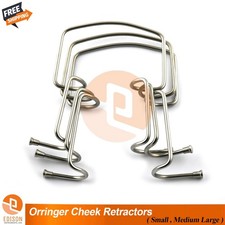 Orringer Cheek Retractor Set 3 Pcs Lip Tongue Mucoperiosteal Flaps Oral Surgery