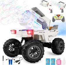 Remote Control Car with Bubble Machine Guns, Blower Maker RC Toy... 