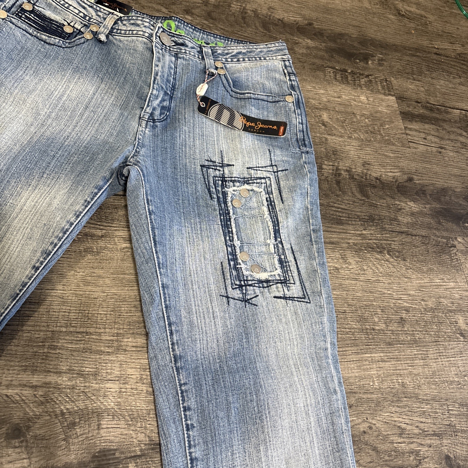 Vintage Pepe London Ruliette 61750 Jeans Mens Size 31 Fits 31 X 32 NEW - View 6