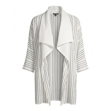 Womens Striped Waterfall Cardigan Open Front ...