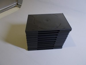 Lot 10 Empty Blank Standard Size Black 1 DVD Single  Replacement Case