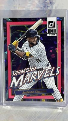 Ultra Rare 2026 Donruss Baseball Jackson Chourio Diamond Marvels PINK ICE /99 #8