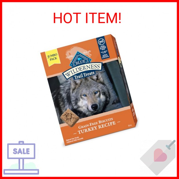 Blue Buffalo Wilderness Trail Treats Crunchy Dog Biscuits Grain-Free and High-Pr