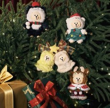 Starbucks Christmas Ornament Bear Plush Keychain Confirmed Blind Box Collectible