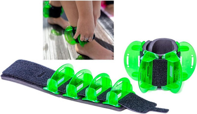 Low Resistance Hybrid Aquatic Training Fin Set - Green | Aquatic Cuffs | Quick S