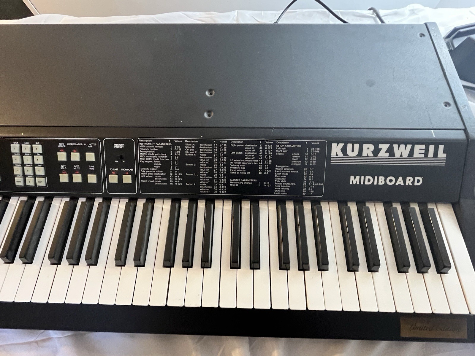 Rare Kurzweil MIDI Board 88-Key MIDI Controller / Poly Aftertouch  - For parts