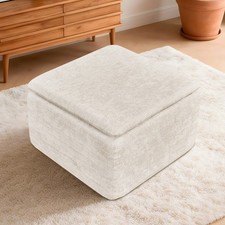23.6" Foot Stools Ottoman Boneless Plush Corduroy Ottoman Couch for Living Room