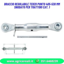 Braccio regolabile terzo punto 405-530 mm snodato per trattori cat. 1