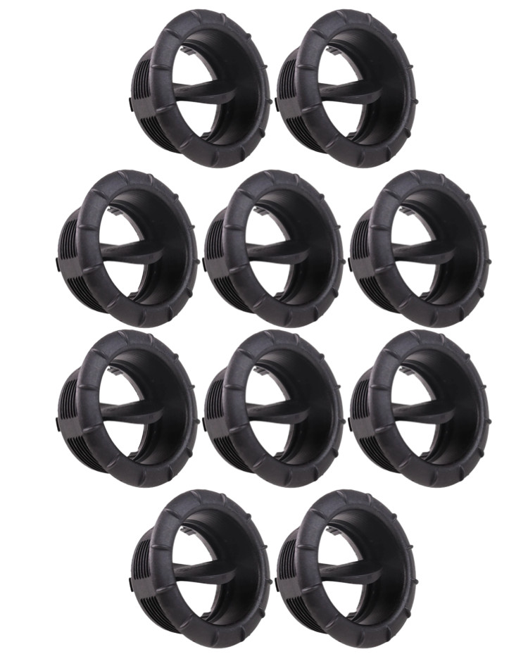 10 x Truma Blow Air Vent End Outlet 65mm Black Motorhome Caravan Campervan