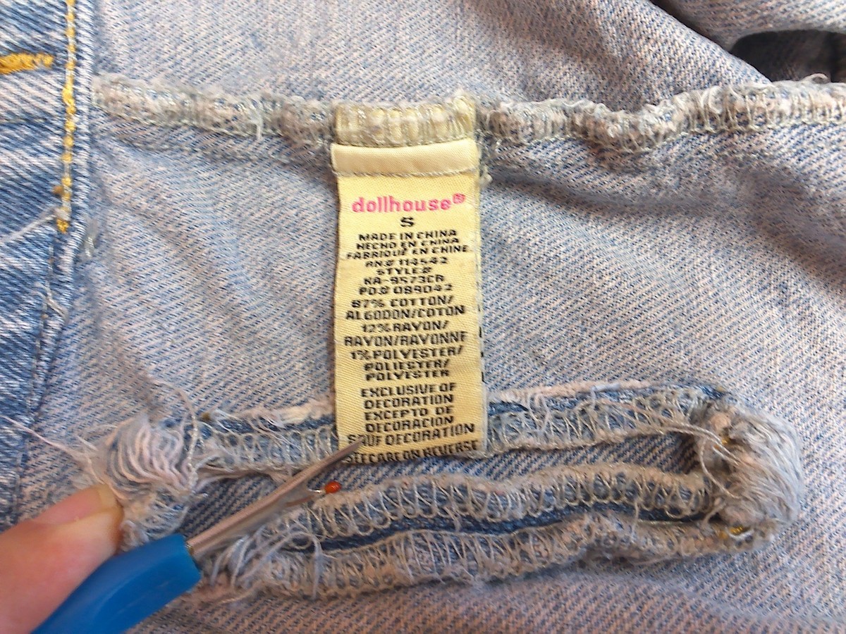12345 専用 Dollhouse Denim Sleeveless Distressed Embroidered Jeans Jacket