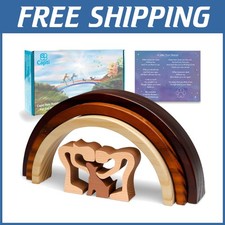 Unique Handcrafted Wood Memorial - Rainbow Bridge Pet Loss