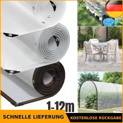 Wasserdichte Abdeckplane Transparente Plane mit Ösen Schutzplane PE PVC Folie