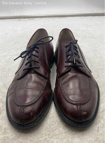 Pronto Uomo Mens Brown Leather Split Toe Lace Up Oxford Dress Shoes Size 9.5