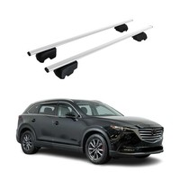 DachträGer GrundträGer FüR Mazda CX-9 2016-2024 75Kg Stahl Silber 2 Tlg