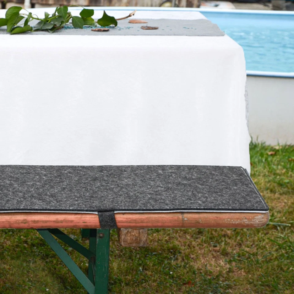 2 Bierbank Polster Filz - 180x28 Bierbankauflagen Set Auflagen Bierzeltgarnitur - Bild 3 von 4