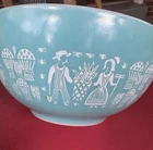 Vintage PYREX Butterprint Amish #442 Bowl Turquoise