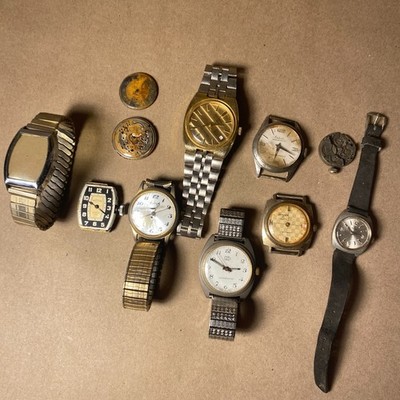 Mechanical Watches Assorted Job Lot Elgin Kronotron Benrus UNTESTED For Parts
