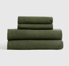 NWOT Quince King Sheet Set  4pc Linen Pine Made from FLAX 100%