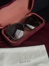 Gucci GG0765SA-001 Women's Gradient Butterfly Sunglasses - Black/Gray