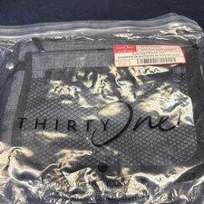 Thirty-One Gifts Everyday Pouch Set of 2! NWT "charcoal Crosshatch”