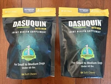 2 New Packs Of 84ct Nutramax Dasuquin w/MSM Soft Chews for Sm/Med Dogs Exp 07/27