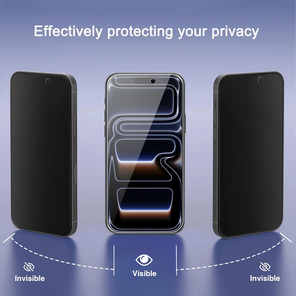 Ailun 3 Pack for iPhone 17 Pro Max Privacy Screen Protector [6.9 inch] with i... - Image 2 of 4