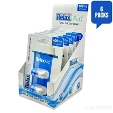 Relax Aid 600mg Capsules | 6 Pack (12 Caps) | Made by ADDALL XR | Calm Focus