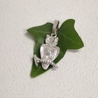 Eule Granat Anhänger Granatschmuck Jagdschmuck Wildtier Silber 925/- rhodiniert
