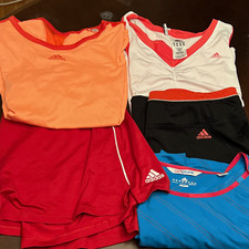 adidas adipure ClimaLite Women&rsquo;s XL Striped Breathable Tennis Activewear Tee