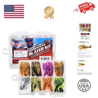 Arms Family Homestead Slayer Kit - 36 Piece Crawfish Imitation Fishing kit - ...
