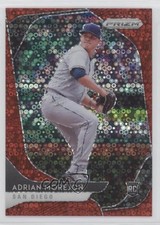 2020 Panini Prizm Tier II Quick Pitch Red Donut Circle 93/99 Adrian Morejon 0c6