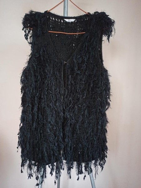 Women Etam Vest Black Polyester 34 / XS