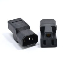 IEC320 C14 Male to NEMA 5-15R Power Adapter 2-Pack PDU UPS AC