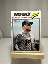 2026 Topps Heritage Parker Meadows #208 Deckle Edge Tigers